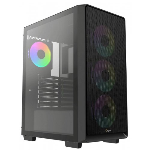 Корпус Ocypus Gamma C60 ARGB Tempered Glass без БП (GAMMA-C60-BKG400XX-GL) Black купить в Украине: Киев, Днепр, Харьков, Одесса  | Проверка совместимости, низкая цена, отзывы, характеристики от TELEMART фото