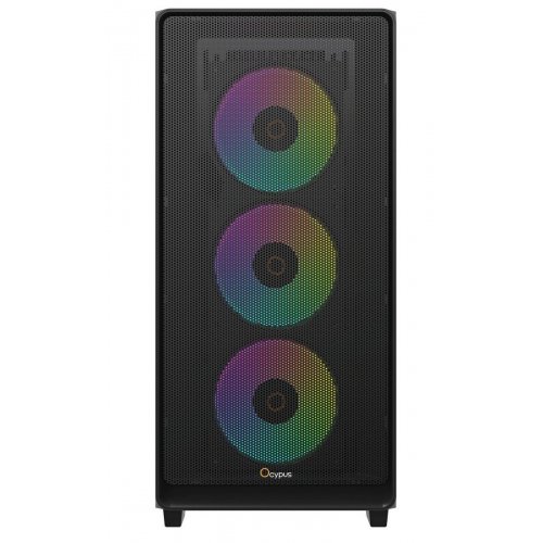 Корпус Ocypus Gamma C60 ARGB Tempered Glass без БП (GAMMA-C60-BKG400XX-GL) Black купить в Украине: Киев, Днепр, Харьков, Одесса  | Проверка совместимости, низкая цена, отзывы, характеристики от TELEMART фото