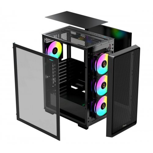 Корпус Ocypus Gamma C60 ARGB Tempered Glass без БП (GAMMA-C60-BKG400XX-GL) Black купить в Украине: Киев, Днепр, Харьков, Одесса  | Проверка совместимости, низкая цена, отзывы, характеристики от TELEMART фото