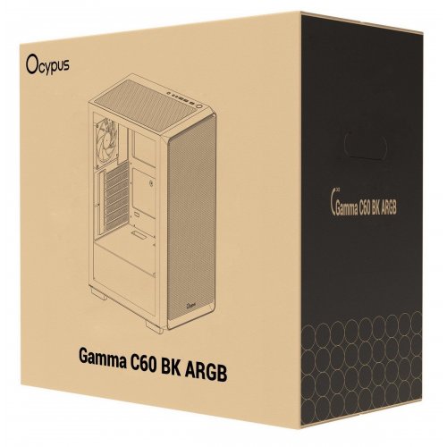 Корпус Ocypus Gamma C60 ARGB Tempered Glass без БП (GAMMA-C60-BKG400XX-GL) Black купить в Украине: Киев, Днепр, Харьков, Одесса  | Проверка совместимости, низкая цена, отзывы, характеристики от TELEMART фото