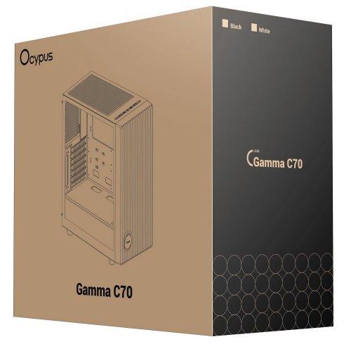Корпус Ocypus Gamma C70 Tempered Glass без БЖ (GAMMA-C70-WHG000XX-GL) White купити в Україні: Київ, Львів, Хмельницький, Тернопіль | Перевірка сумісності, низька ціна, відгуки, характеристики від TELEMART фото