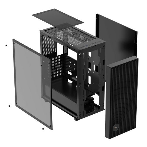 Корпус Ocypus Gamma C70 Tempered Glass без БП (GAMMA-C70-BKG000XX-GL) Black купить в Украине: Киев, Днепр, Харьков, Одесса  | Проверка совместимости, низкая цена, отзывы, характеристики от TELEMART фото