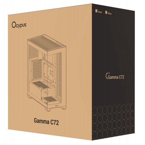 Корпус Ocypus Gamma C72 Tempered Glass без БП (GAMMA-C72-WHD000XX-GL) White купить в Украине: Киев, Днепр, Харьков, Одесса  | Проверка совместимости, низкая цена, отзывы, характеристики от TELEMART фото