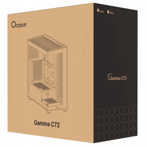Корпус Ocypus Gamma C72 Tempered Glass без БП (GAMMA-C72-BKD000XX-GL) Black купить в Украине: Киев, Днепр, Харьков, Одесса  | Проверка совместимости, низкая цена, отзывы, характеристики от TELEMART фото