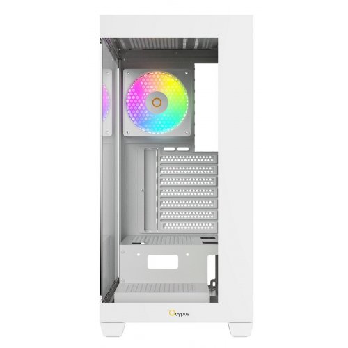 Корпус Ocypus Gamma C72 ARGB Tempered Glass без БЖ (GAMMA-C72-WHD400XX-GL) White купити в Україні: Київ, Львів, Хмельницький, Тернопіль | Перевірка сумісності, низька ціна, відгуки, характеристики від TELEMART фото