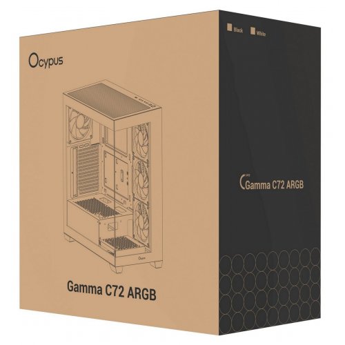 Корпус Ocypus Gamma C72 ARGB Tempered Glass без БЖ (GAMMA-C72-BKD400XX-GL) Black купити в Україні: Київ, Львів, Хмельницький, Тернопіль | Перевірка сумісності, низька ціна, відгуки, характеристики від TELEMART фото