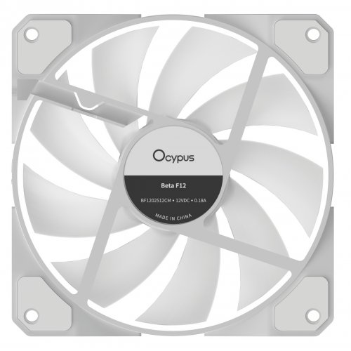 Кулер для корпуса Ocypus Beta F12 ARGB Reverse Blade (BETA-F12-WH1AM01X-GL) White купить в Украине: Киев, Днепр, Харьков, Одесса  | Проверка совместимости, низкая цена, отзывы, характеристики от TELEMART фото