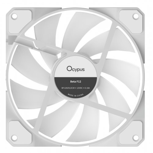 Кулер для корпуса Ocypus Beta F12 ARGB (BETA-F12-WH1AM00X-GL) White купить в Украине: Киев, Днепр, Харьков, Одесса  | Проверка совместимости, низкая цена, отзывы, характеристики от TELEMART фото