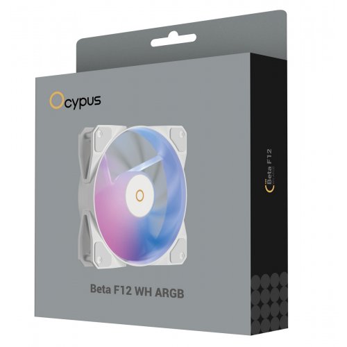Кулер для корпуса Ocypus Beta F12 ARGB (BETA-F12-WH1AM00X-GL) White купить в Украине: Киев, Днепр, Харьков, Одесса  | Проверка совместимости, низкая цена, отзывы, характеристики от TELEMART фото