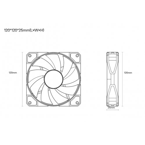 Кулер для корпуса Ocypus Beta F12 ARGB (BETA-F12-WH1AM00X-GL) White купить в Украине: Киев, Днепр, Харьков, Одесса  | Проверка совместимости, низкая цена, отзывы, характеристики от TELEMART фото