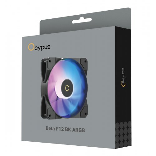 Кулер для корпуса Ocypus Beta F12 ARGB (BETA-F12-BK1AM00X-GL) Black купить в Украине: Киев, Днепр, Харьков, Одесса  | Проверка совместимости, низкая цена, отзывы, характеристики от TELEMART фото