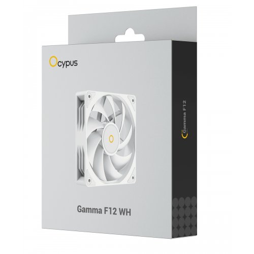 Кулер для корпуса Ocypus Gamma F12 (GAMMA-F12-WH1NN00X-GL) White купить в Украине: Киев, Днепр, Харьков, Одесса  | Проверка совместимости, низкая цена, отзывы, характеристики от TELEMART фото