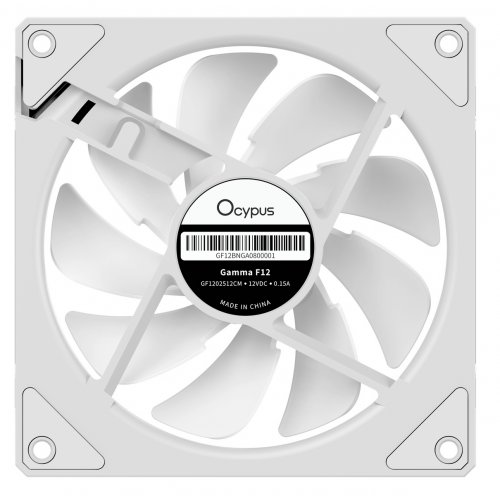 Кулер для корпуса Ocypus Gamma F12 ARGB (GAMMA-F12-WH1AM00X-GL) White купить в Украине: Киев, Днепр, Харьков, Одесса  | Проверка совместимости, низкая цена, отзывы, характеристики от TELEMART фото