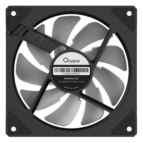 Кулер для корпуса Ocypus Gamma F12 ARGB (GAMMA-F12-BK1AM00X-GL) Black купить в Украине: Киев, Днепр, Харьков, Одесса  | Проверка совместимости, низкая цена, отзывы, характеристики от TELEMART фото