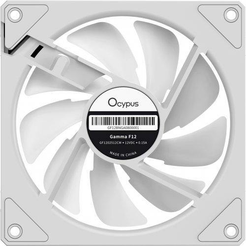 Кулер для корпуса Ocypus Gamma F12 ARGB Reverse Blade (GAMMA-F12-WH1AM01X-GL) White купить в Украине: Киев, Днепр, Харьков, Одесса  | Проверка совместимости, низкая цена, отзывы, характеристики от TELEMART фото