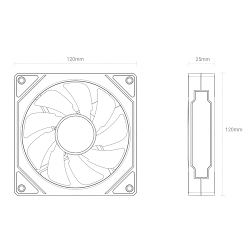 Кулер для корпуса Ocypus Gamma F12 ARGB Reverse Blade (GAMMA-F12-WH1AM01X-GL) White купить в Украине: Киев, Днепр, Харьков, Одесса  | Проверка совместимости, низкая цена, отзывы, характеристики от TELEMART фото