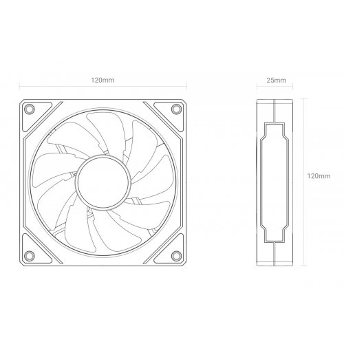 Кулер для корпуса Ocypus Gamma F12 ARGB Reverse Blade (GAMMA-F12-BK1AM01X-GL) Black купить в Украине: Киев, Днепр, Харьков, Одесса  | Проверка совместимости, низкая цена, отзывы, характеристики от TELEMART фото