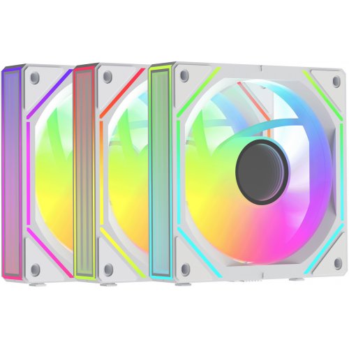 Набор кулеров для корпуса Ocypus Gamma F12 UNI ARGB 3 in 1 (GAMMA-F12-WH3AM00U-GL) White купить в Украине: Киев, Днепр, Харьков, Одесса  | Проверка совместимости, низкая цена, отзывы, характеристики от TELEMART фото