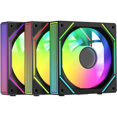 Набор кулеров для корпуса Ocypus Gamma F12 UNI ARGB 3 in 1 (GAMMA-F12-BK3AM00U-GL) Black купить в Украине: Киев, Днепр, Харьков, Одесса  | Проверка совместимости, низкая цена, отзывы, характеристики от TELEMART фото