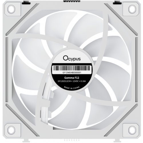 Набор кулеров для корпуса Ocypus Gamma F12 UNI ARGB Reverse Blade 3 in 1 (GAMMA-F12-WH3AM01U-GL) White купить в Украине: Киев, Днепр, Харьков, Одесса  | Проверка совместимости, низкая цена, отзывы, характеристики от TELEMART фото