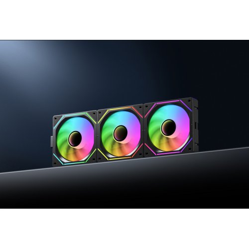 Набор кулеров для корпуса Ocypus Gamma F12 UNI ARGB Reverse Blade 3 in 1 (GAMMA-F12-BK3AM01U-GL) Black купить в Украине: Киев, Днепр, Харьков, Одесса  | Проверка совместимости, низкая цена, отзывы, характеристики от TELEMART фото