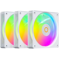 Набор кулеров для корпуса Ocypus Gamma F12 Elite ARGB Reverse Blade 3 in 1 (GAMMA-F12-WH3AM01E-GL) White