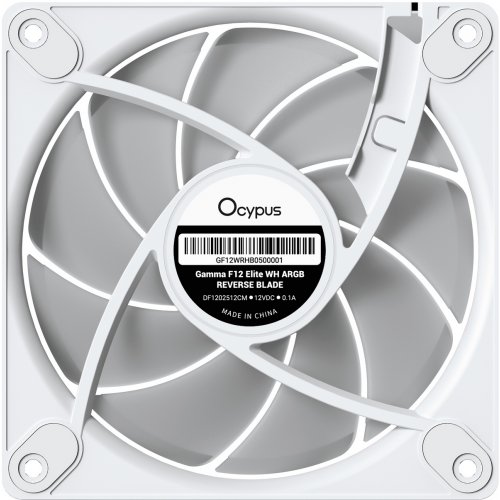 Набор кулеров для корпуса Ocypus Gamma F12 Elite ARGB Reverse Blade 3 in 1 (GAMMA-F12-WH3AM01E-GL) White купить в Украине: Киев, Днепр, Харьков, Одесса  | Проверка совместимости, низкая цена, отзывы, характеристики от TELEMART фото