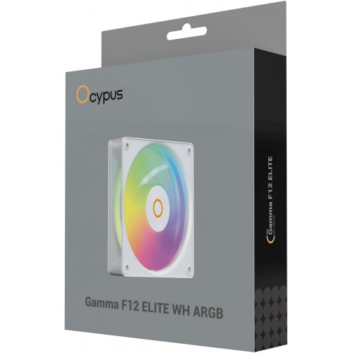 Кулер для корпуса Ocypus Gamma F12 Elite ARGB (GAMMA-F12-WH1AM00E-GL) White купить в Украине: Киев, Днепр, Харьков, Одесса  | Проверка совместимости, низкая цена, отзывы, характеристики от TELEMART фото