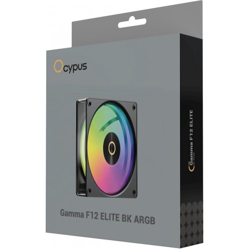 Кулер для корпуса Ocypus Gamma F12 Elite ARGB (GAMMA-F12-BK1AM00E-GL) Black купить в Украине: Киев, Днепр, Харьков, Одесса  | Проверка совместимости, низкая цена, отзывы, характеристики от TELEMART фото