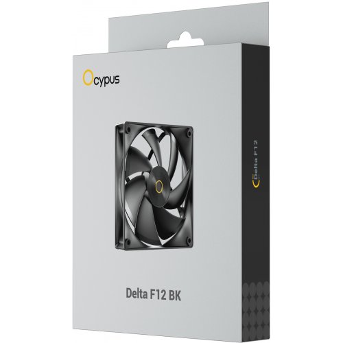 Кулер для корпуса Ocypus Delta F12 (DELTA-F12-BK1NM00X-GL) Black купити в Україні: Київ, Львів, Хмельницький, Тернопіль | Перевірка сумісності, низька ціна, відгуки, характеристики від TELEMART фото