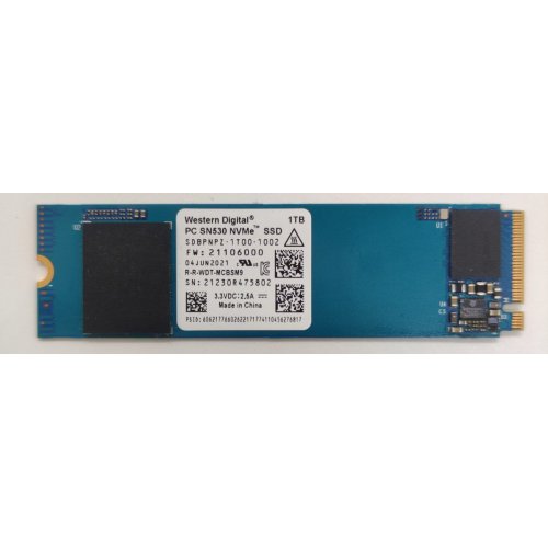 Ssd-диск Western Digital SN530 1TB M.2 (2280 PCI-E) (SDBPNPZ-1T00-1002) (Восстановлено продавцом, 823919) купить в Украине: Киев, Днепр, Харьков, Одесса  | Проверка совместимости, низкая цена, отзывы, характеристики от TELEMART фото