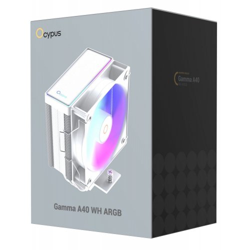 Кулер Ocypus Gamma A40 ARGB (GAMMA-A40-WH1AAWN00X-GL) White купить в Украине: Киев, Днепр, Харьков, Одесса  | Проверка совместимости, низкая цена, отзывы, характеристики от TELEMART фото