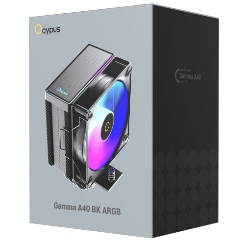 Кулер Ocypus Gamma A40 ARGB (GAMMA-A40-BK1AAWN00X-GL) Black купить в Украине: Киев, Днепр, Харьков, Одесса  | Проверка совместимости, низкая цена, отзывы, характеристики от TELEMART фото