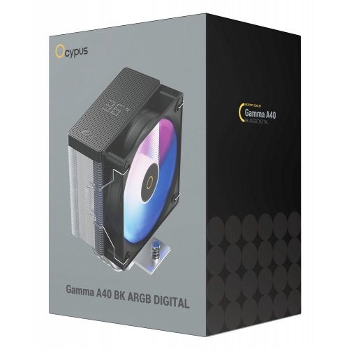 Кулер Ocypus Gamma A40 ARGB Digital (GAMMA-A40-BK1NAWD00X-GL) Black купить в Украине: Киев, Днепр, Харьков, Одесса  | Проверка совместимости, низкая цена, отзывы, характеристики от TELEMART фото