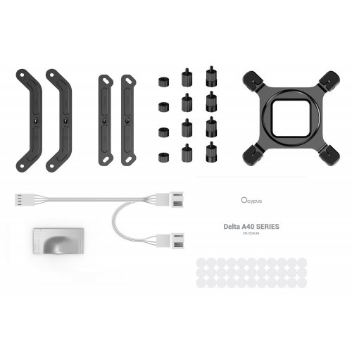 Кулер Ocypus Delta A40 Elite Dual Fan (DELTA-A40-WH2NNWN00X-GL) White купити в Україні: Київ, Львів, Хмельницький, Тернопіль | Перевірка сумісності, низька ціна, відгуки, характеристики від TELEMART фото