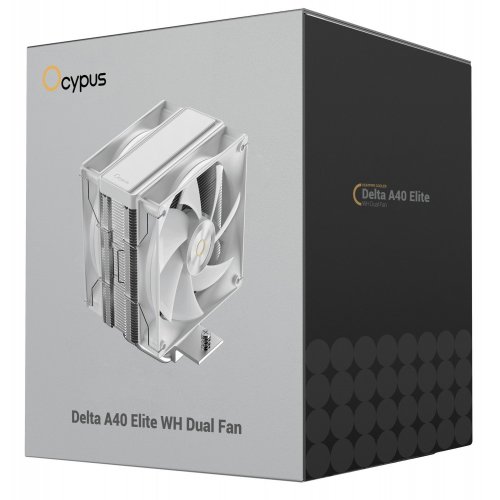 Кулер Ocypus Delta A40 Elite Dual Fan (DELTA-A40-WH2NNWN00X-GL) White купити в Україні: Київ, Львів, Хмельницький, Тернопіль | Перевірка сумісності, низька ціна, відгуки, характеристики від TELEMART фото