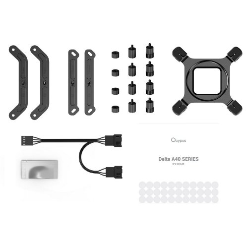Кулер Ocypus Delta A40 Elite Dual Fan (DELTA-A40-BK2NNWN00X-GL) Black купити в Україні: Київ, Львів, Хмельницький, Тернопіль | Перевірка сумісності, низька ціна, відгуки, характеристики від TELEMART фото
