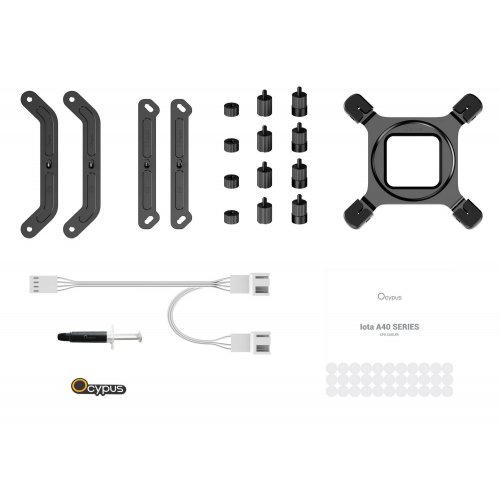Кулер Ocypus Iota A40 Dual Fan (IOTA-A40-WH2NNWD00X-GL) White купить в Украине: Киев, Днепр, Харьков, Одесса  | Проверка совместимости, низкая цена, отзывы, характеристики от TELEMART фото