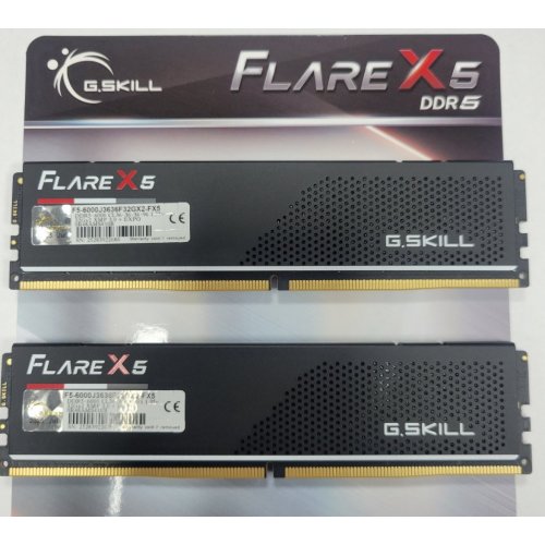 Уцінка озп G.Skill DDR5 64GB (2x32GB) 6000Mhz Flare X5 (F5-6000J3636F32GX2-FX5) (Сліди використання, 824075) купити в Україні: Київ, Львів, Хмельницький, Тернопіль | Перевірка сумісності, низька ціна, відгуки, характеристики від TELEMART фото