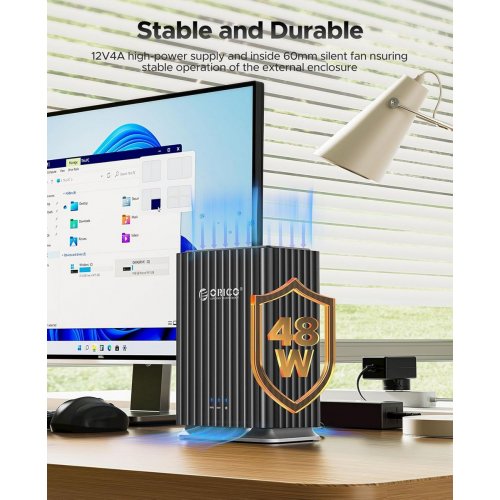 Док-станция ORICO 9728C3 2 Bay Docking Station 2.5"/3.5" HDD/SSD (ORICO-9728C3-EU-BK-BP) Black купить в Украине: Киев, Днепр, Харьков, Одесса  | Низкая цена, отзывы, характеристики от TELEMART фото
