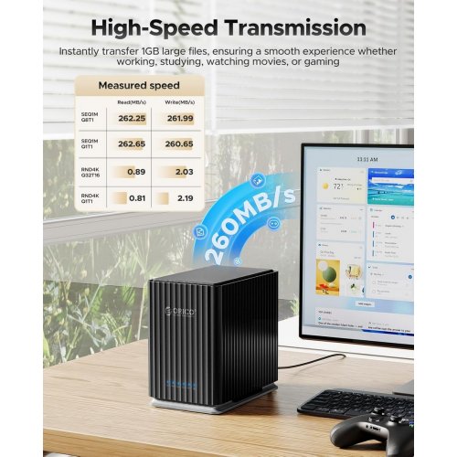 Док-станция ORICO 9758C3 5 Bay Docking Station 2.5"/3.5" HDD/SSD (ORICO-9758C3-V1-EU-BK-BP) Black купить в Украине: Киев, Днепр, Харьков, Одесса  | Низкая цена, отзывы, характеристики от TELEMART фото