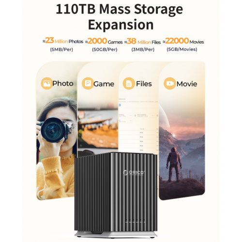 Док-станция ORICO 9758C3 5 Bay Docking Station 2.5"/3.5" HDD/SSD (ORICO-9758C3-V1-EU-BK-BP) Black купить в Украине: Киев, Днепр, Харьков, Одесса  | Низкая цена, отзывы, характеристики от TELEMART фото