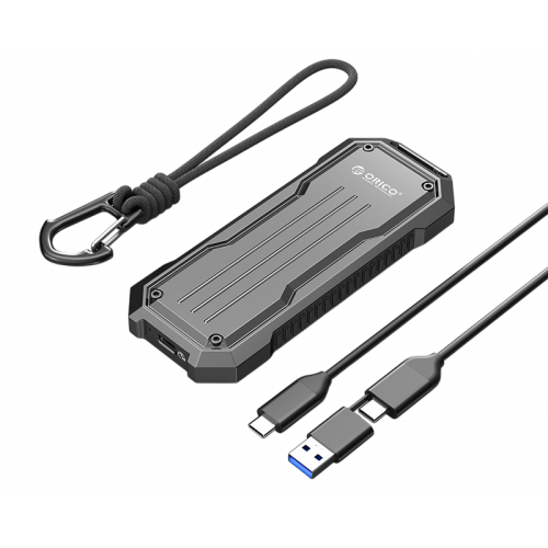 Зовнішня кишеня ORICO OXS2C3-G2 M.2 NVME/SATA SSD Enclosure USB Type-C (ORICO-OXS2C3-G2-GY-BP) Dark Grey купити в Україні: Київ, Львів, Хмельницький, Тернопіль, Івано-Франківськ | Низька ціна, відгуки, характеристики від TELEMART фото