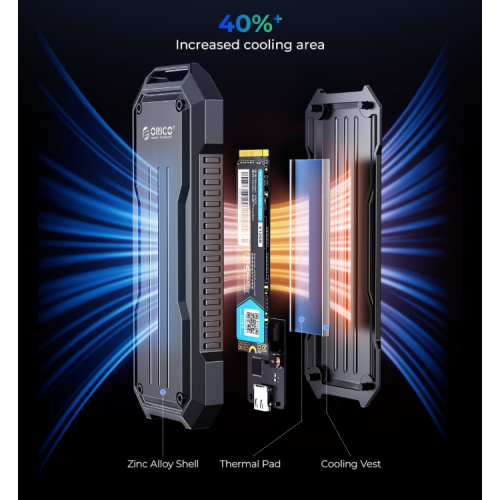 Зовнішня кишеня ORICO OXS2C3-G2 M.2 NVME/SATA SSD Enclosure USB Type-C (ORICO-OXS2C3-G2-GY-BP) Dark Grey купити в Україні: Київ, Львів, Хмельницький, Тернопіль, Івано-Франківськ | Низька ціна, відгуки, характеристики від TELEMART фото