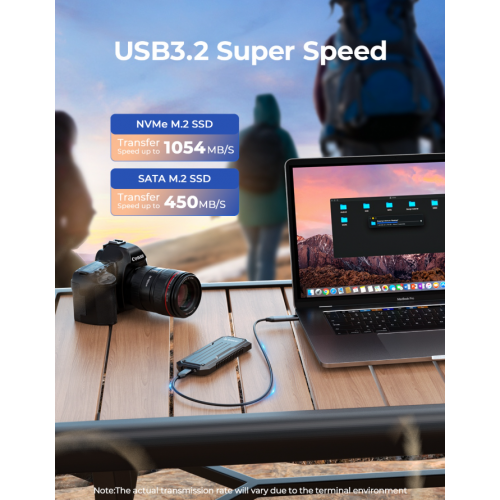 Зовнішня кишеня ORICO OXS2C3-G2 M.2 NVME/SATA SSD Enclosure USB Type-C (ORICO-OXS2C3-G2-GY-BP) Dark Grey купити в Україні: Київ, Львів, Хмельницький, Тернопіль, Івано-Франківськ | Низька ціна, відгуки, характеристики від TELEMART фото