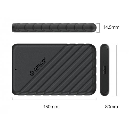 Внешний карман ORICO 25PW1-U3 2.5" SSD/HDD Enclosure USB (ORICO-25PW1-U3-BK-EP-QD) Black купить в Украине: Киев, Днепр, Харьков, Одесса  | Низкая цена, отзывы, характеристики от TELEMART фото