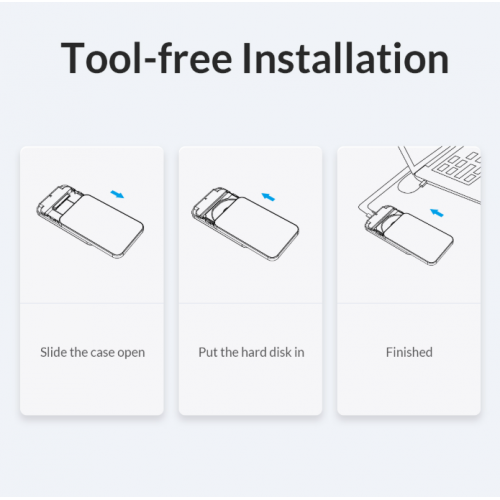 Внешний карман ORICO 25PW1-U3 2.5" SSD/HDD Enclosure USB (ORICO-25PW1-U3-BK-EP-QD) Black купить в Украине: Киев, Днепр, Харьков, Одесса  | Низкая цена, отзывы, характеристики от TELEMART фото