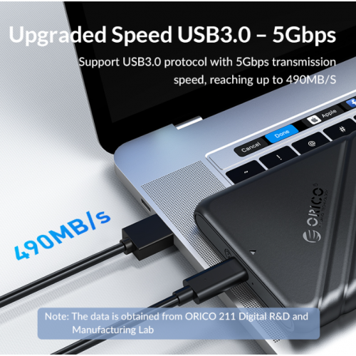 Внешний карман ORICO 25PW1-U3 2.5" SSD/HDD Enclosure USB (ORICO-25PW1-U3-BK-EP-QD) Black купить в Украине: Киев, Днепр, Харьков, Одесса  | Низкая цена, отзывы, характеристики от TELEMART фото