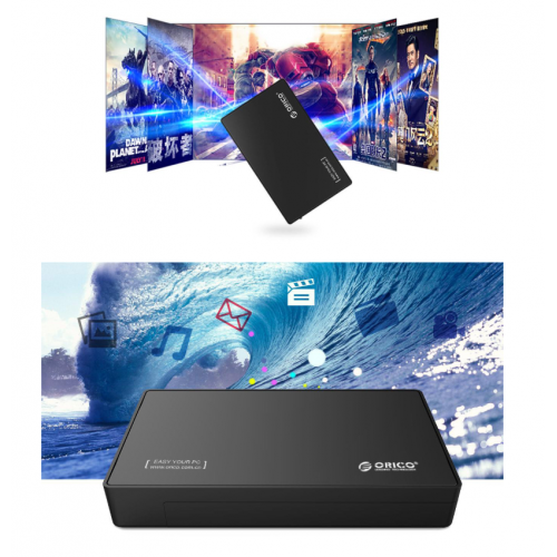 Внешний карман ORICO 3588US3-V1 3.5" SSD/HDD Enclosure USB (ORICO-3588US3-V1-EU-BK-BP-HW) Black купить в Украине: Киев, Днепр, Харьков, Одесса  | Низкая цена, отзывы, характеристики от TELEMART фото