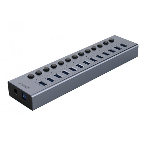 USB-хаб ORICO BT2U3-13AB USB 13 in 1 (ORICO-BT2U3-13AB-EU-GY-BP) Grey/Black купити в Україні: Київ, Львів, Хмельницький, Тернопіль | Низька ціна, відгуки, характеристики від TELEMART фото